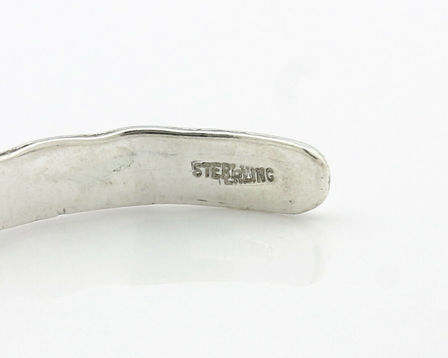 Navajo Bracelet .925 Silver Hand Stamped Arrow Head Artist I Montoya C.80's