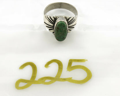 Navajo Ring .925 Silver Blue Green Arizona Turquoise Artist Signed Apache C.80's