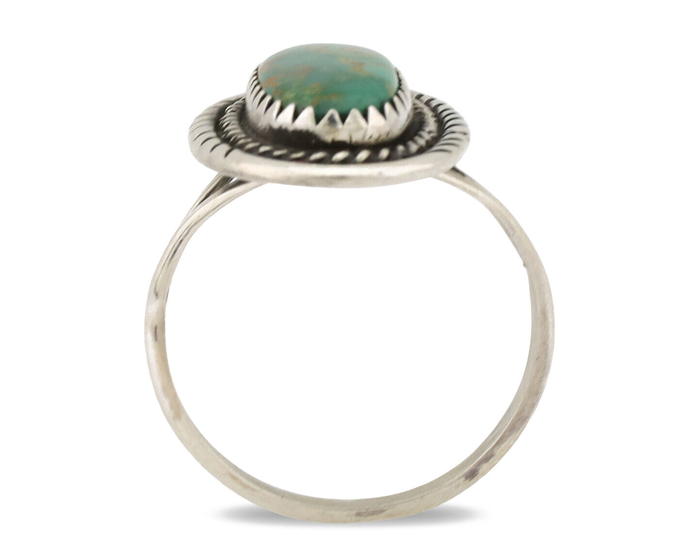 Navajo Ring .925 Silver Turquoise Mountain Native American Artist C.1980's
