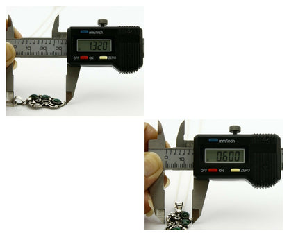 Women's Navajo Pendant .925 Silver Malachite Handmade Signed Begay