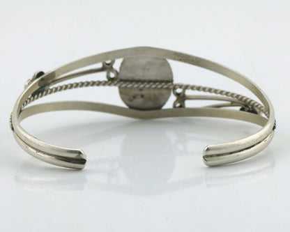 Navajo Bracelet 925 Silver Natural Blue Turquoise Native American Artist C.80's