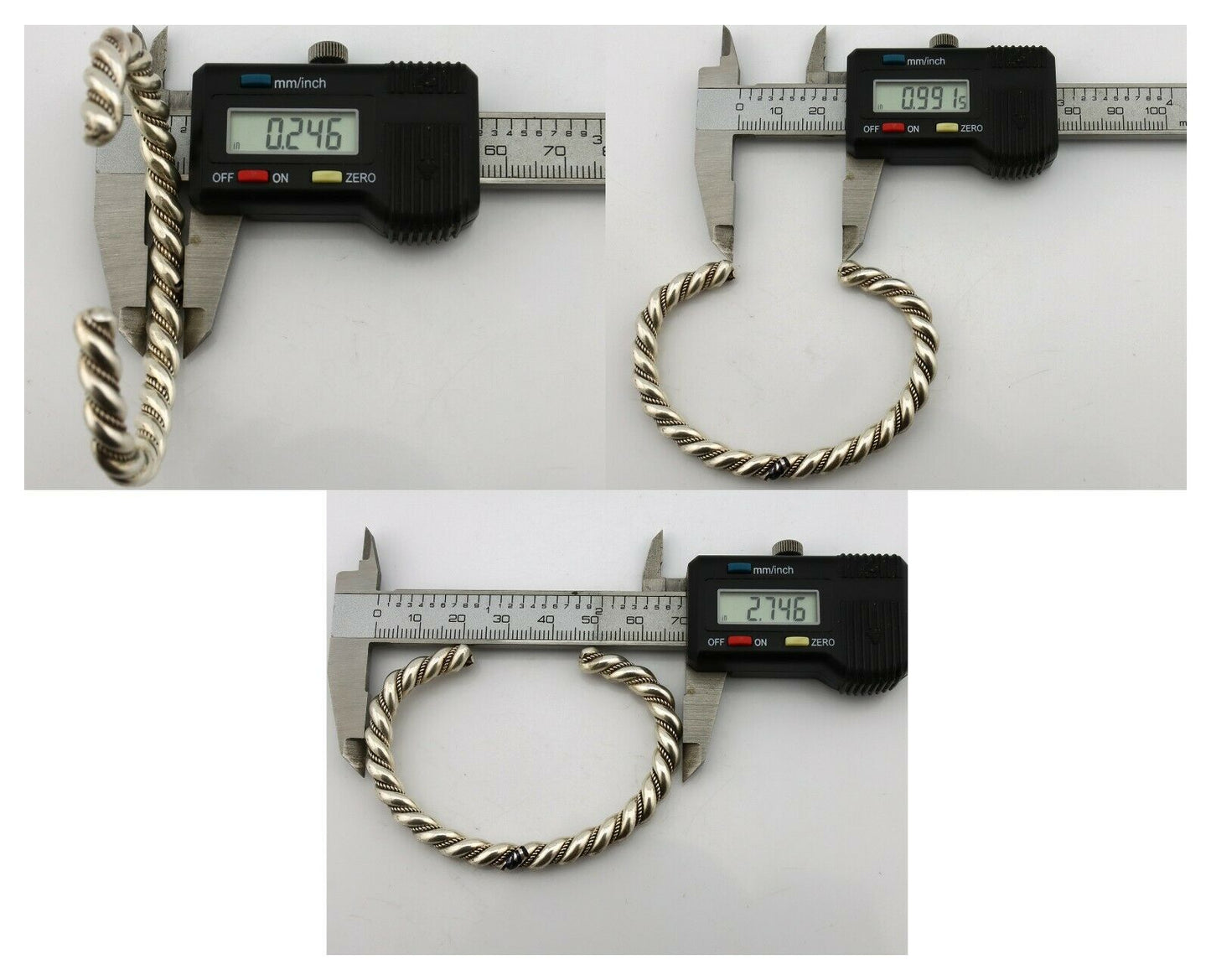 Navajo Handmade Bracelet .925 SOLID Silver Native American Artist Circa 1980's