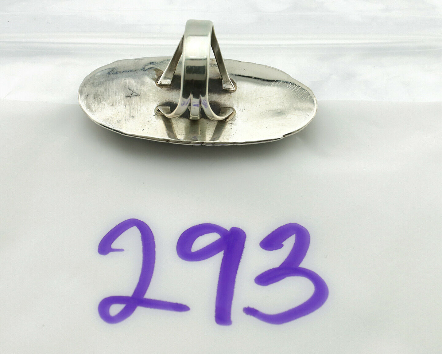 Navajo Ring .925 Silver Arizona Turquoise Signed Talhat C.80's
