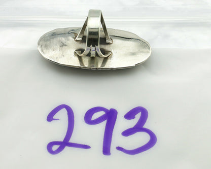 Navajo Ring .925 Silver Arizona Turquoise Signed Talhat C.80's