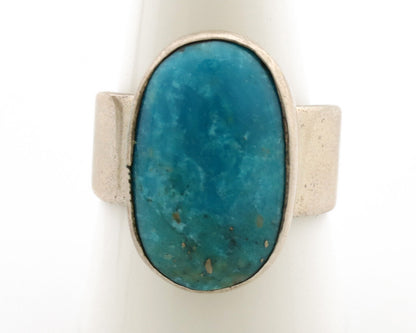 Navajo Ring .925 Silver Blue Turquoise Artist Signed C Montoya C.80's