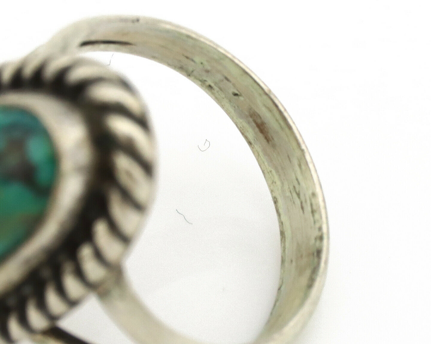 Navajo Ring .925 Silver Nevada Turquoise Artist Native American C.1980's