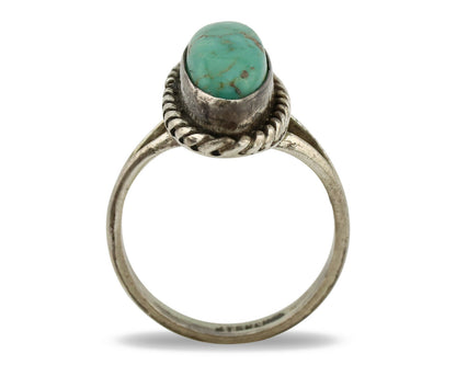 Navajo Ring .925 Silver Nevada Turquoise Artist Native American C.1980's