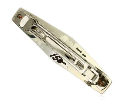 Navajo Hair Clip .925 Silver Spiderweb Turquoise Native American Barrette C.80's