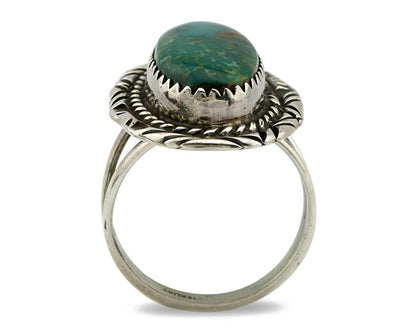 Navajo Ring .925 Silver Turquoise Mountain Native American C.80's