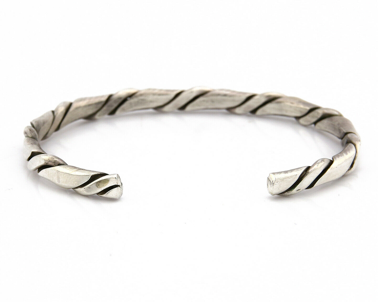 Navajo Twist Bracelet .925 SOLID Silver Handmade Artist TAHE C.80's