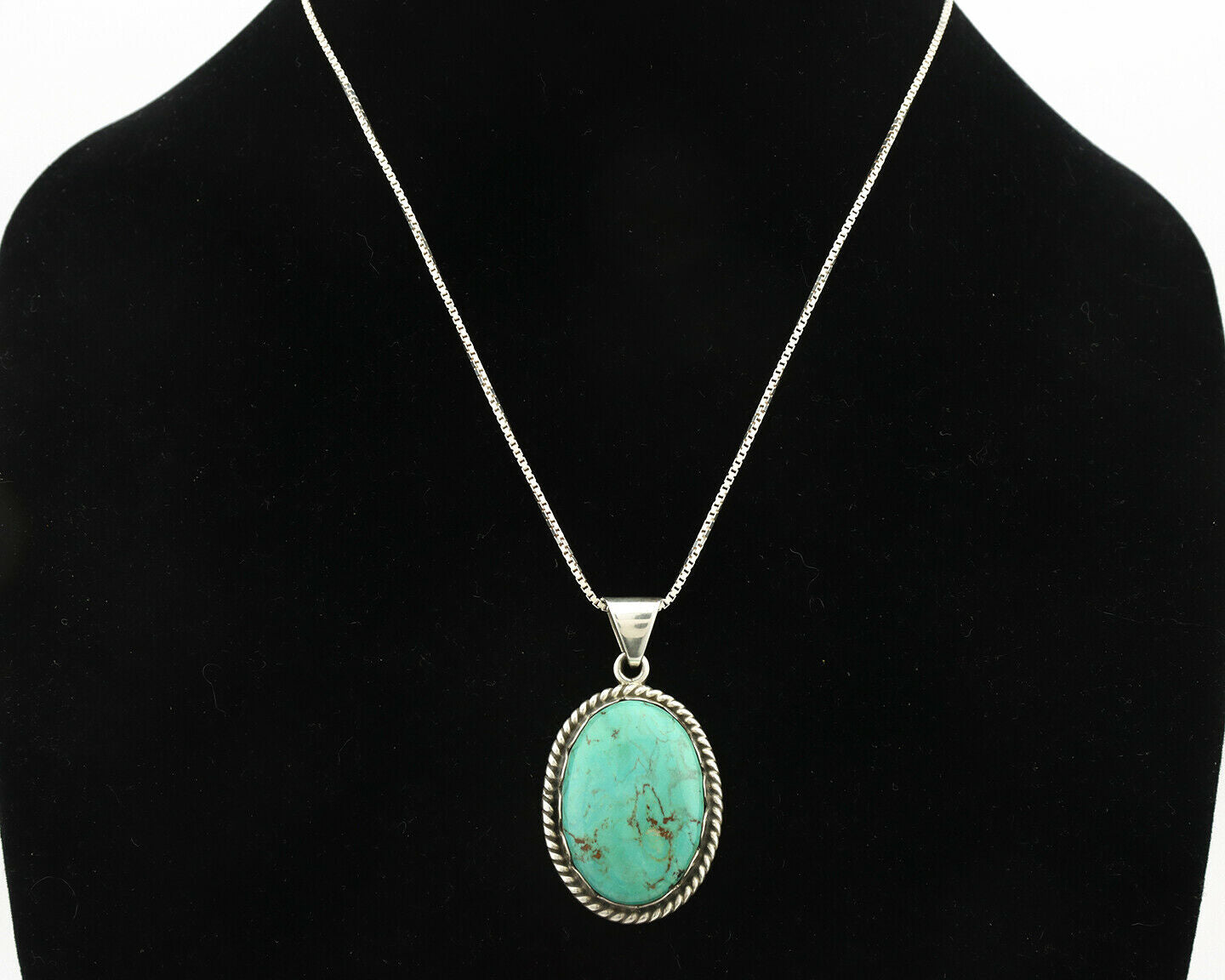 Navajo Handmade Pendant Necklace .925 Silver Artist Signed Sunrise C.80's