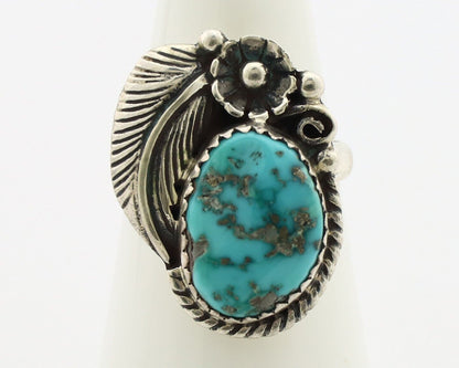 Navajo Ring 925 Silver Natural Blue Turquoise Native American Artist C.80's