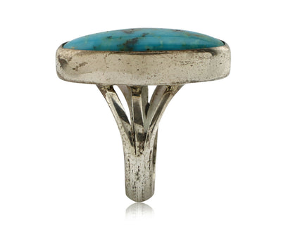 Navajo Ring .925 Silver Arizona Turquoise Native American Artist C80s