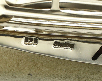 Navajo Hair Clip .925 Silver Green Turquoise Native American Barrette C.80's