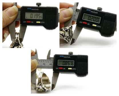 Navajo Eagle Ring .925 SOLID Silver Handmade Signed Artist S Circa 1980's