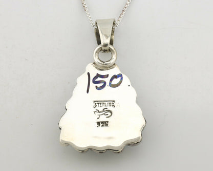 Navajo Pendant .925 Silver Bisbee Turquoise Artist Signed Gecko C.80's