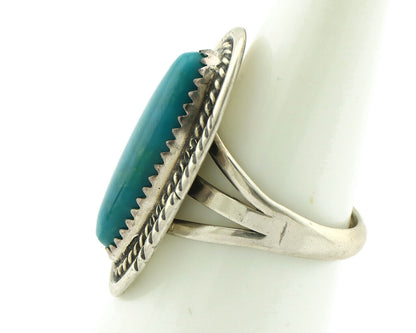Navajo Ring 925 Silver Southwest Blue Turquoise Artist Signed Begay C.80's