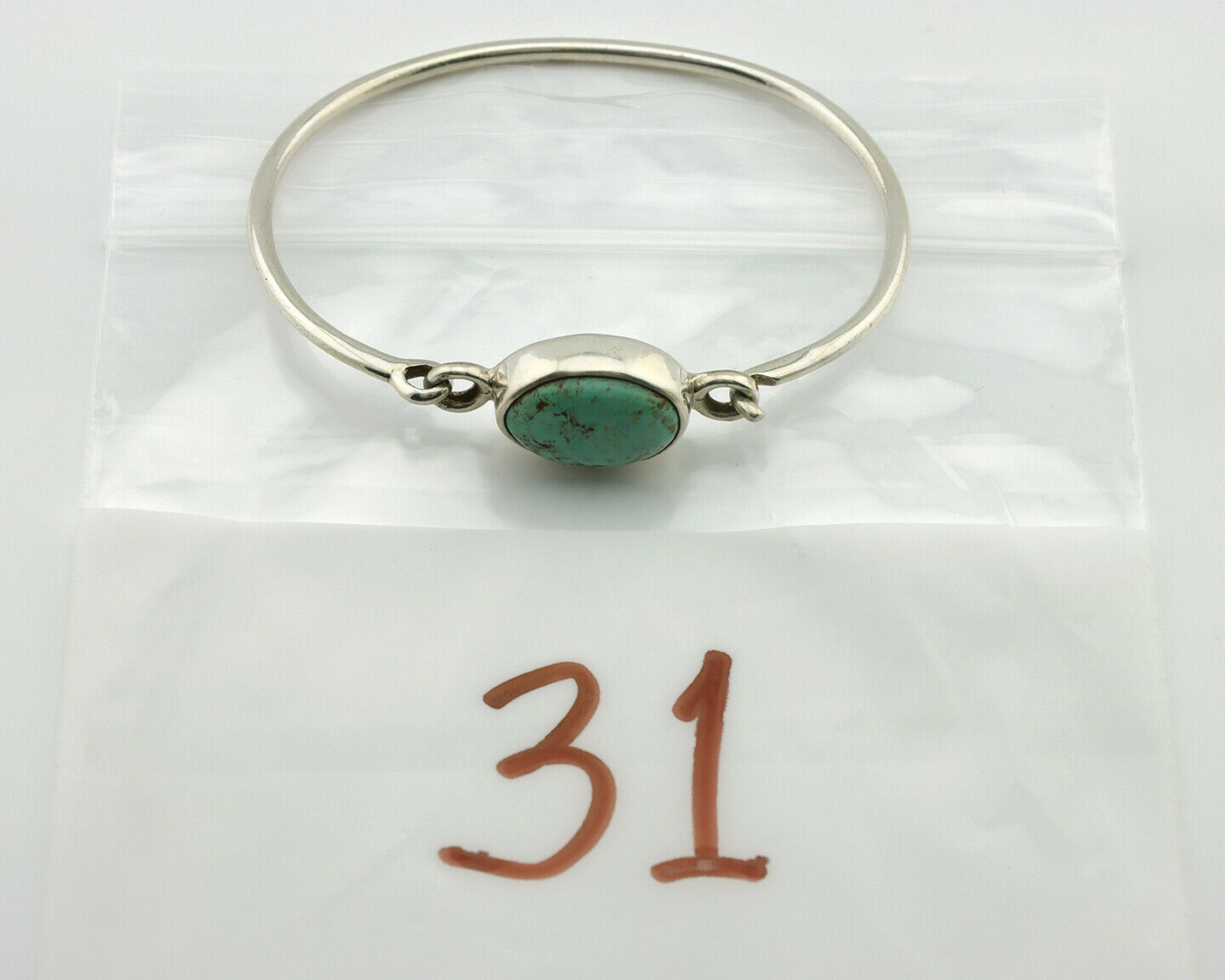 Navajo Bracelet .925 Silver Blue Arizona Turquoise Native American Artist C.90's