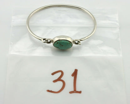Navajo Bracelet .925 Silver Blue Arizona Turquoise Native American Artist C.90's