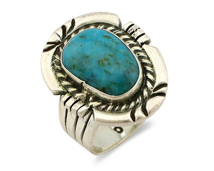 Navajo Ring .925 Silver Turquoise Mountain Artist William Denetdale C.80's