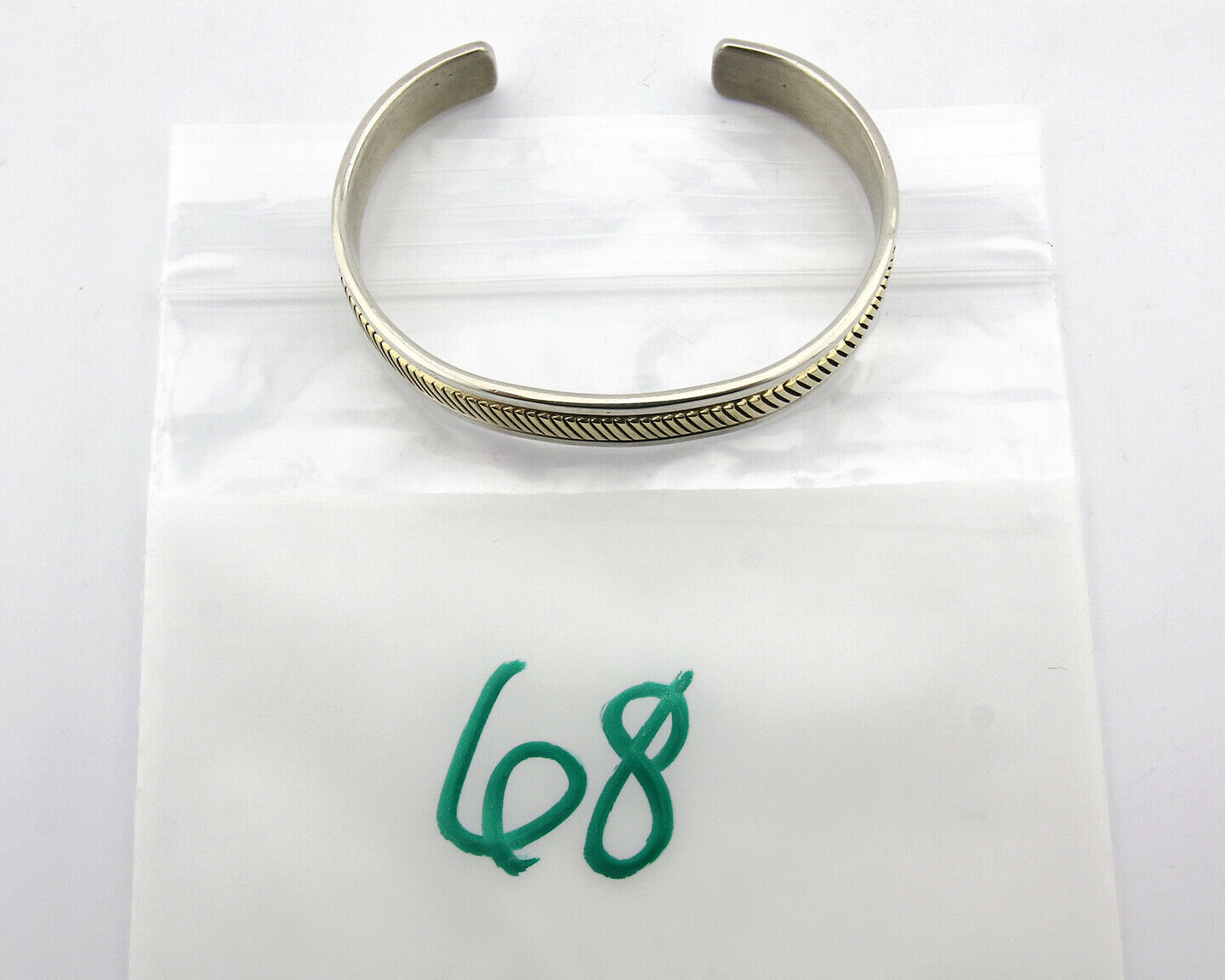 Navajo Bracelet SOLID .925 Silver & 12K Gold Filled Signed B Morgan C.80's