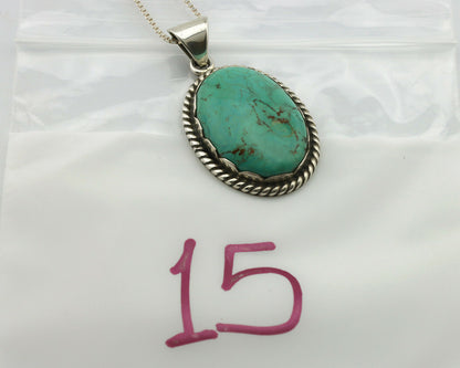 Navajo Handmade Pendant Necklace .925 Silver Artist Signed Sunrise C.80's