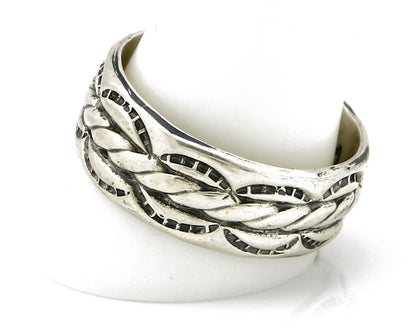 Women's Navajo Handmade Ring .925 Sterling Silver Hand Stamped C.80's