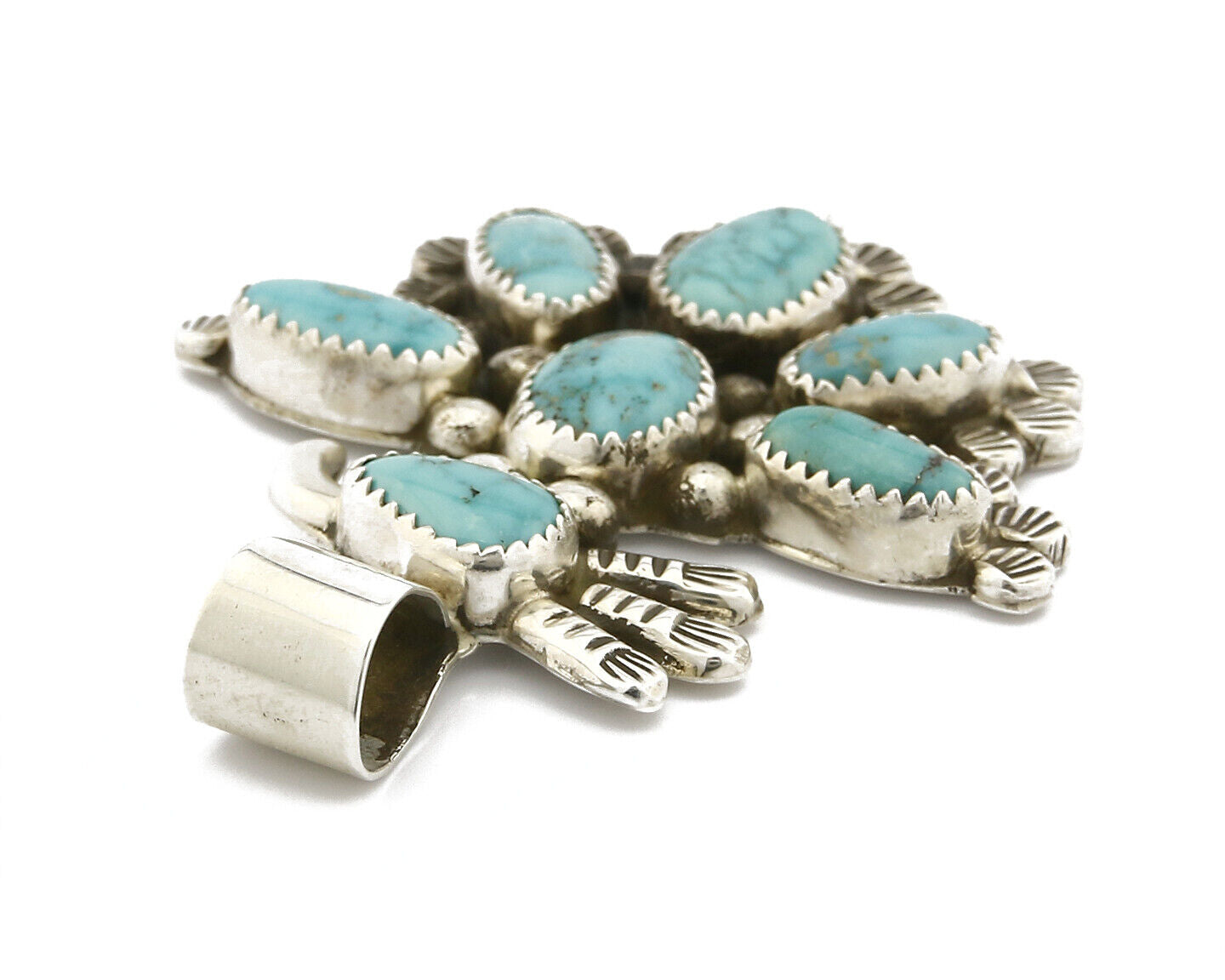 Navajo Signed "DS" Dorothy Secatero .925 Silver Thunderbird Pendant