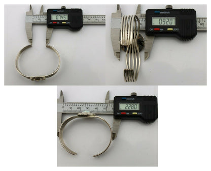 Navajo Bracelet .925 Silver Natural Pink Mussel Signed Hyson Craig C.90's