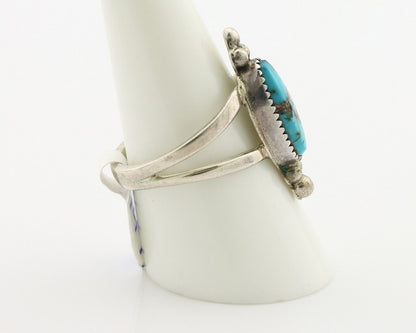 Navajo Ring .925 Silver Bisbee Turquoise Native American Artist C.80's