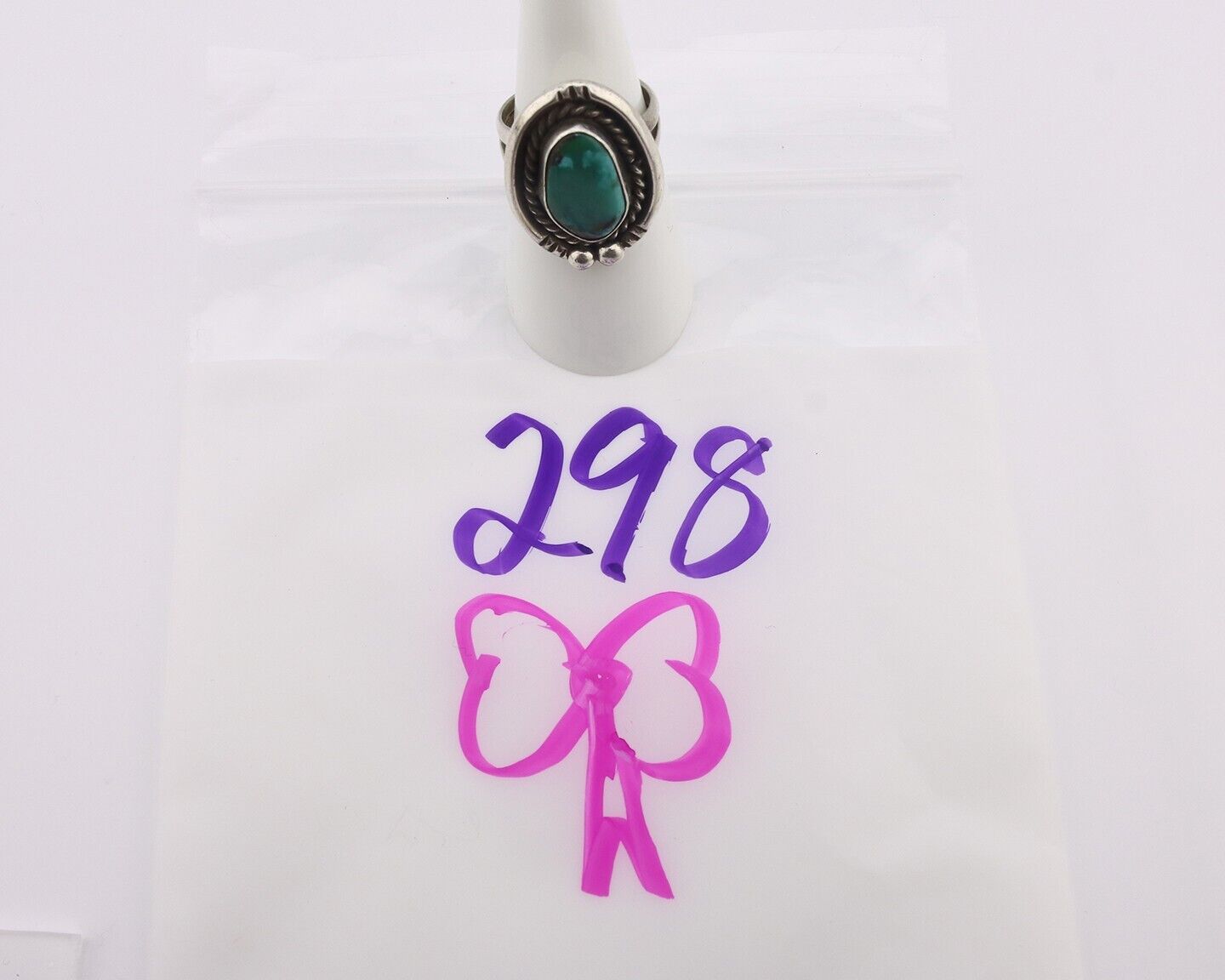 Navajo Handmade Ring 925 Silver Blue Southwest Turquoise Native Artist C.80's