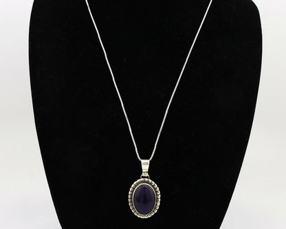 Navajo Necklace .925 Silver Natural Sugilite Apache Manufacturing C.80's