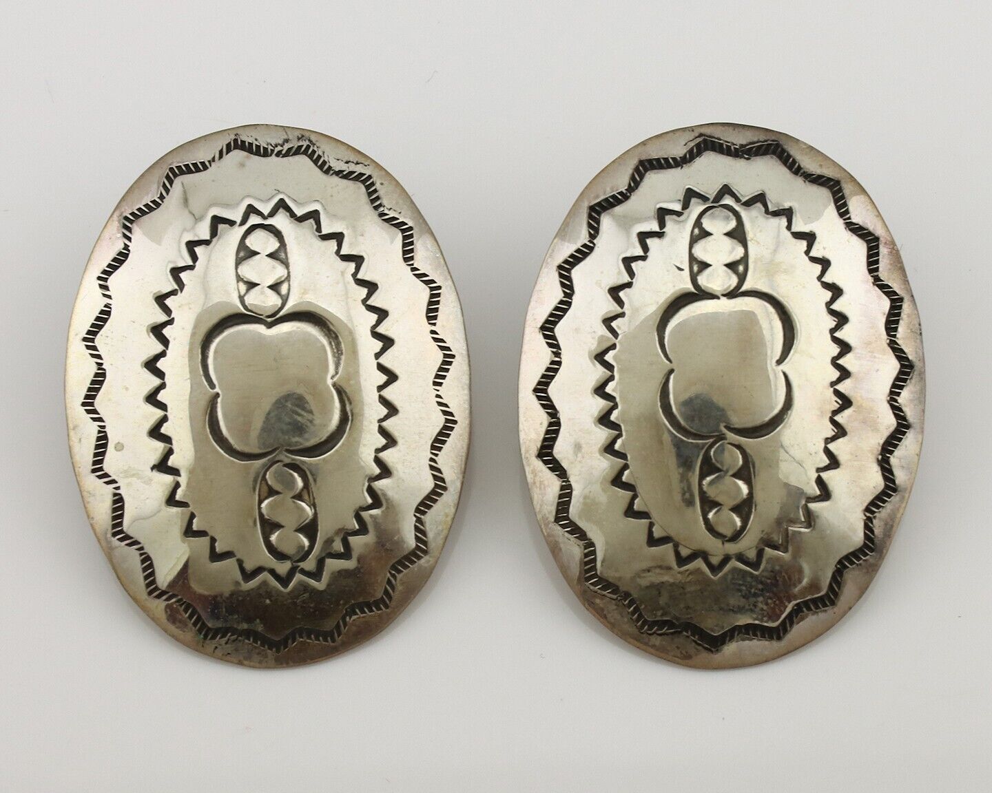 Navajo Earrings 925 Silver Handmade Native American Artist C.80's