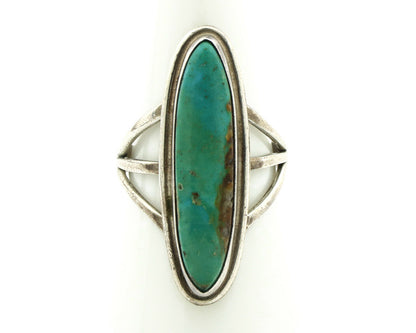 Navajo Ring .925 Silver Blue Green Southwest Turquoise Native Artist C.80's