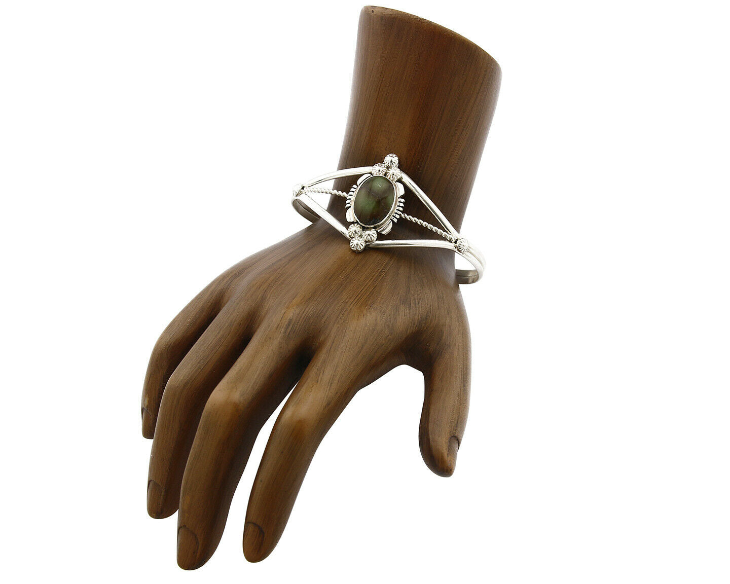 Women's Navajo Bracelet .925 Silver Royston Turquoise Signed Marie B C.80's