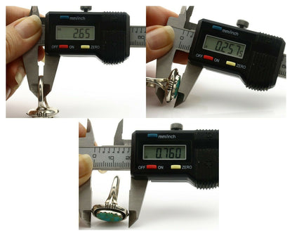 Navajo Ring .925 Silver Blue Gem Turquoise Handmade Native American Artist C80s