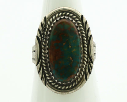 Navajo Ring .925 Silver Nevada Turquoise Native American Artist C.1980's