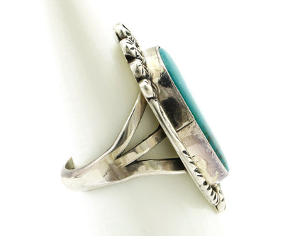 Navajo Ring 925 Silver Turquoise Mountain Artist Signed M Begay C.80's