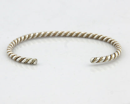 Navajo Bracelet .925 Silver Braided Twisted Artist Tahe C80's 3.0mm Wide