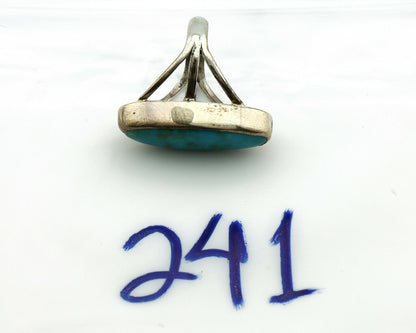 Navajo Ring .925 Silver Nevada Turquoise Native American Artist C.80's