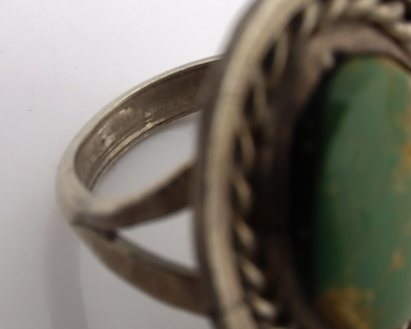 Pawn Navajo Necklace 925 Silver Green Natural Turquoise Native Artist C.80's