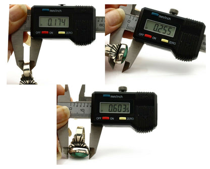 Navajo Ring .925 Silver Royston Turquoise Artist Signed Apache C.80's