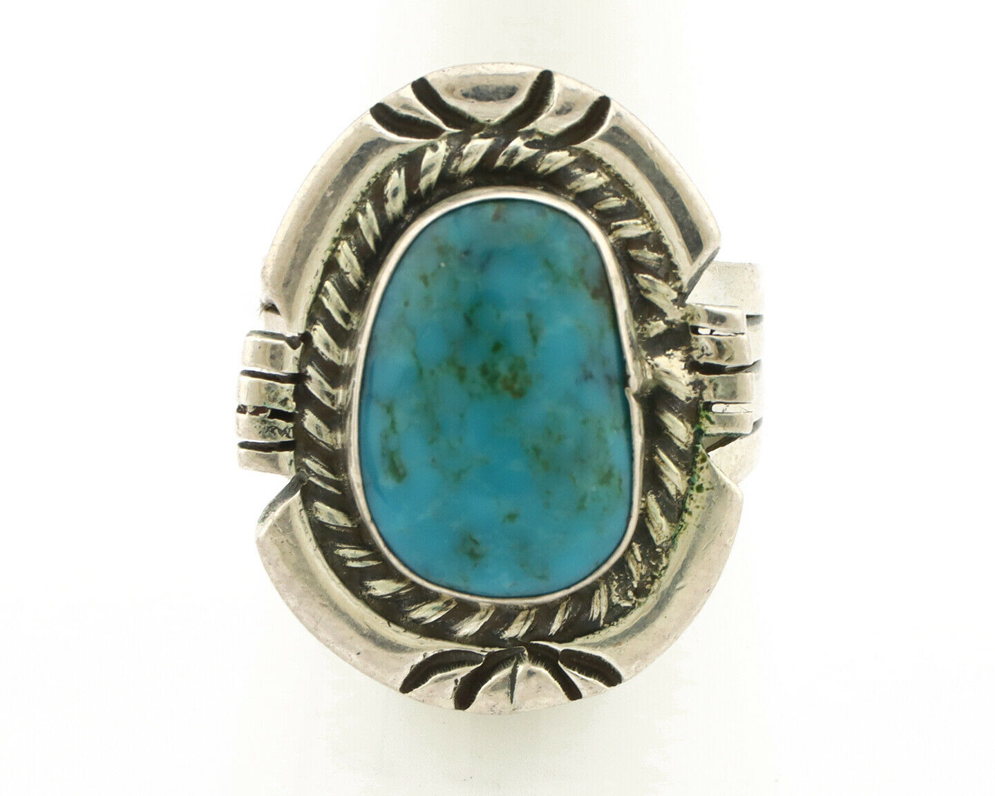Navajo Ring .925 Silver Turquoise Mountain Artist William Denetdale C.80's
