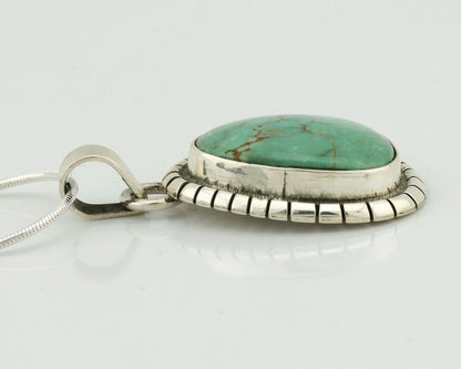 Navajo Necklace .925 Silver Turquoise Native American Artist C.1980's