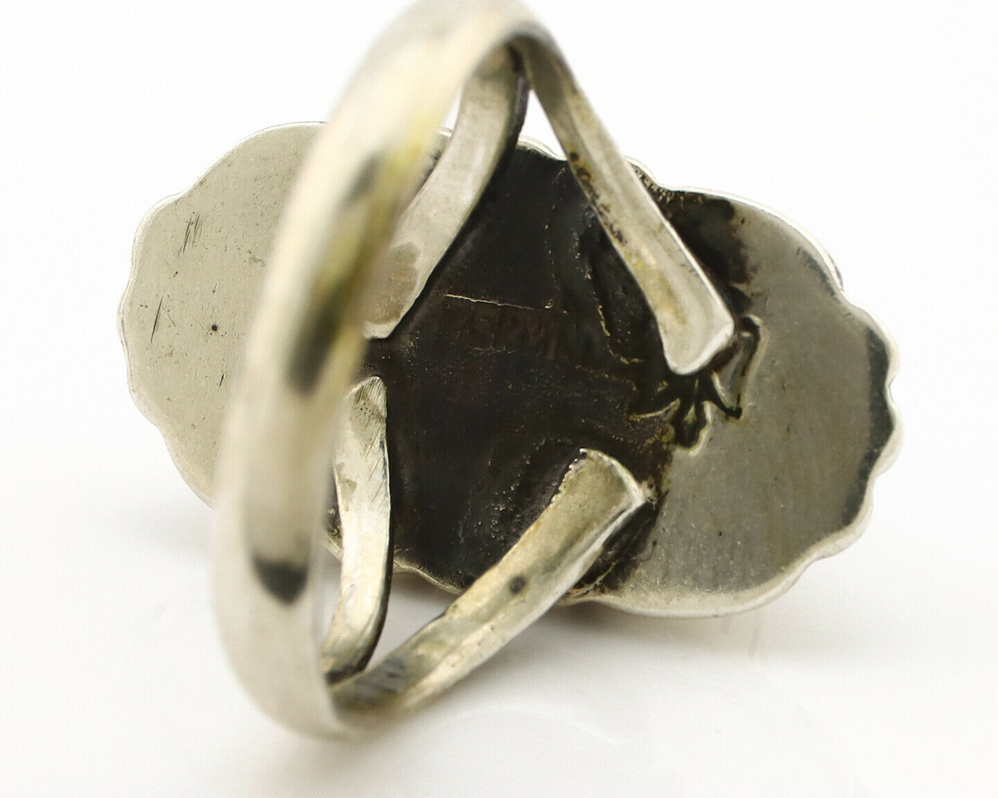 Navajo Ring .925 Silver Arizona Turquoise Signed M Montoya C.80's