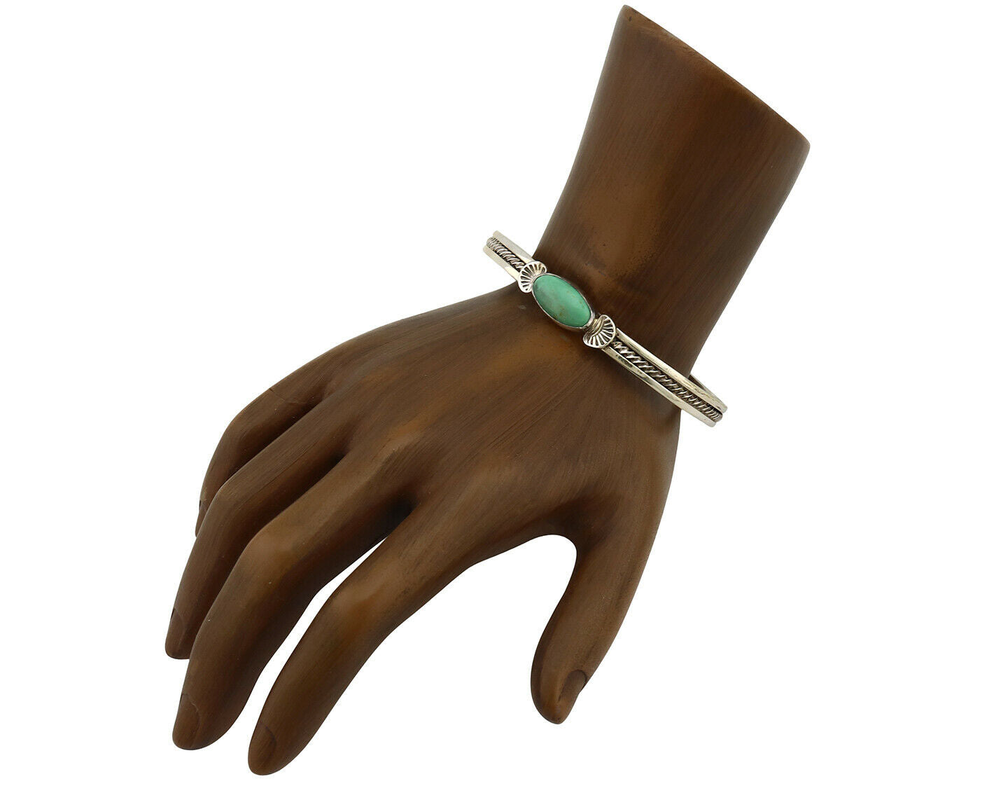 Women's Navajo .925 Silver Kingman Turquoise Artist Inca MFG Circa 1990's