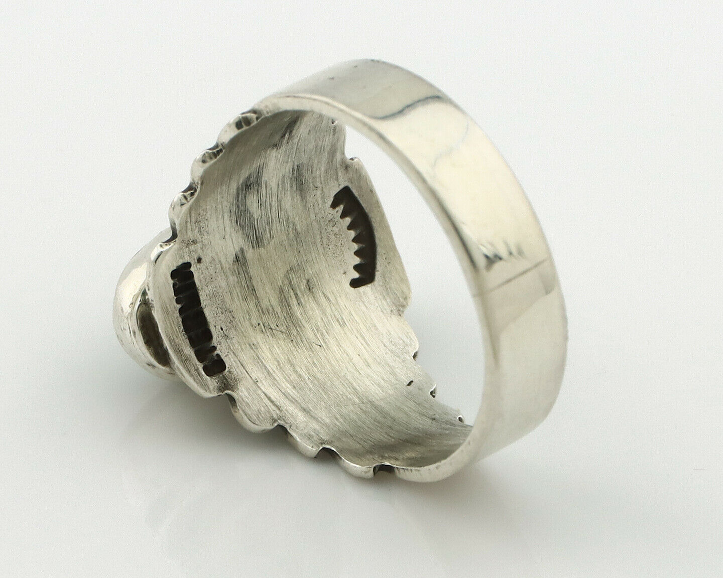 Navajo Ring .925 Silver Blue Green Arizona Turquoise Artist Signed Apache C.80's