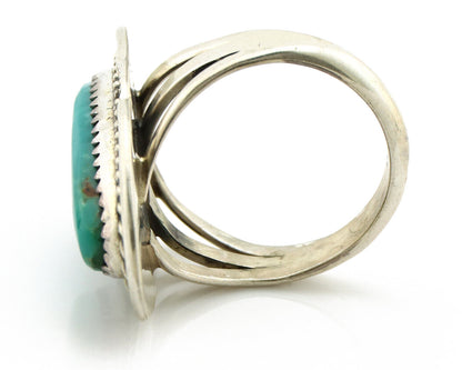 Navajo Ring 925 Silver Turquoise Mountain Artist Signed M Begay C.80's