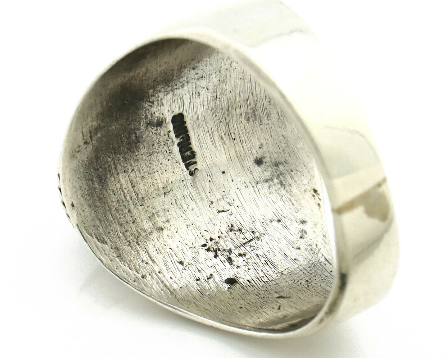 Navajo Ring .925 Silver Handmade Black Onyx Native American Artist C.80's