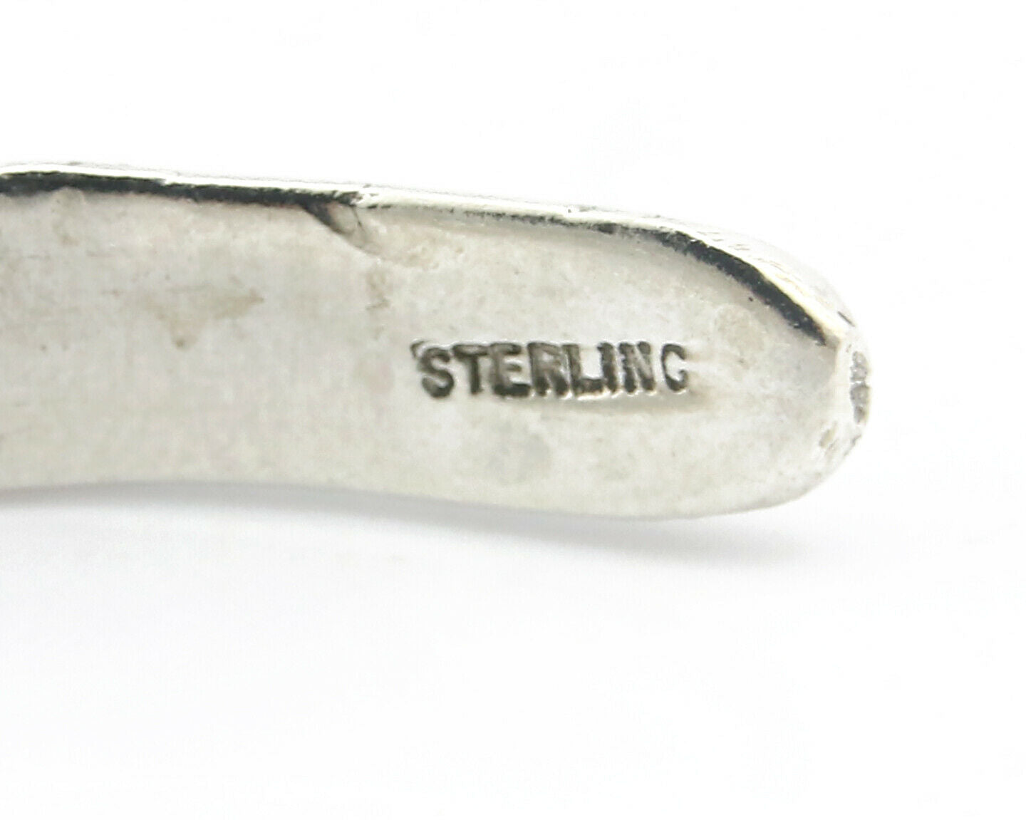 Navajo Bracelet .925 Silver Hand Stamped Arrow Head Artist I Montoya C.80's